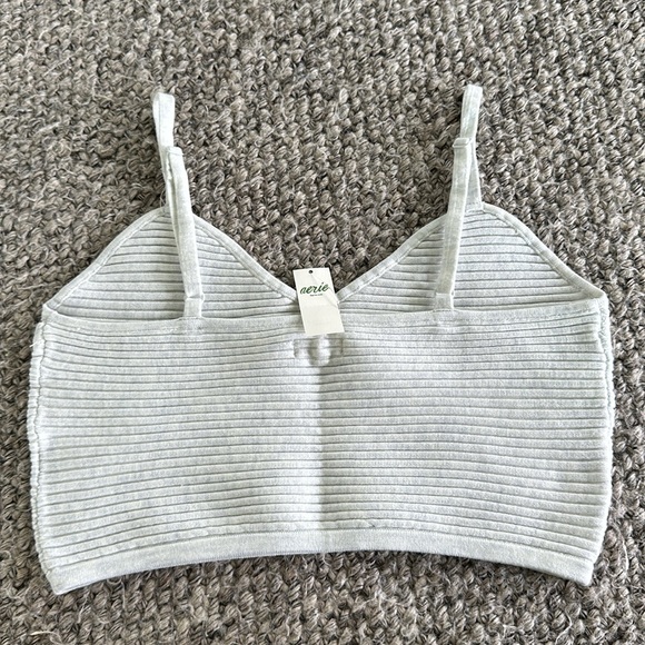 Aerie marled grey sweatshirt crop - Picture 3 of 7
